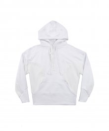 Curved Graphic Hoodie / White