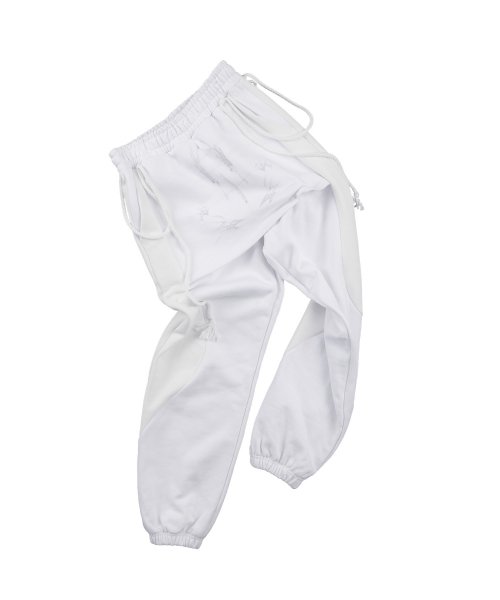 MUSINSA | OJOS Graphic Apron Sweatpants / White