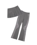 오호스(OJOS) 2-way Pleats Skirt Pants / Grey