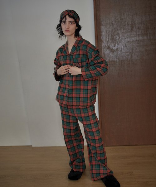 아템포(ATEMPO) CLASSIC ROUND PAJAMA SET_tree check - 사이즈 & 후기 | 무신사