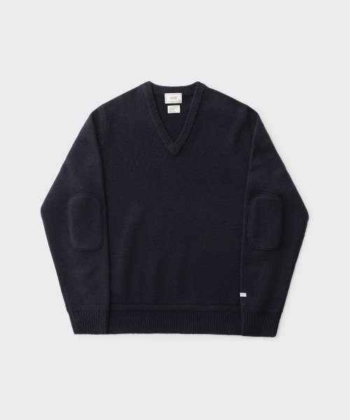 MUSINSA | ANOTHER OFFICE CRAFT V-Neck Sweater (Dark Navy)