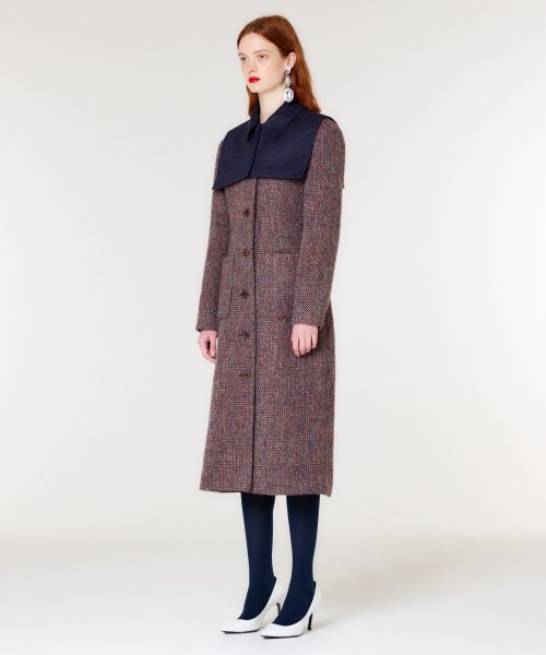 Шерстяное пальто-платье Dark Brown