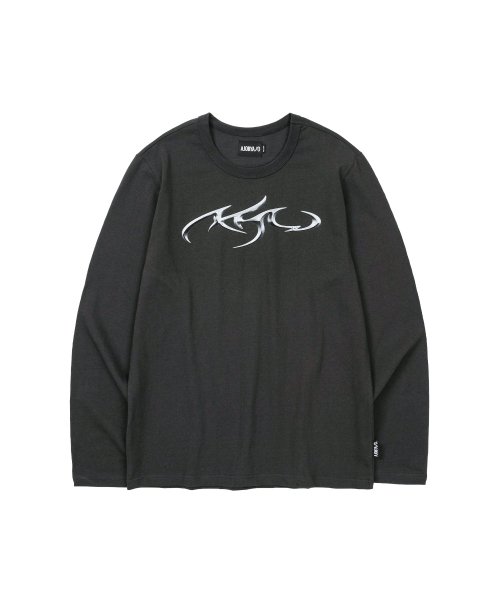 MUSINSA | AJOBYAJO Tribal AJO Long Sleeves T-Shirt [CHARCOAL]