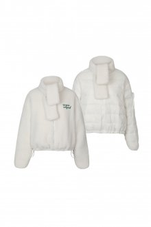 REVERSIBLE DUCK DOWN SHERPA  JACKET_Ivory