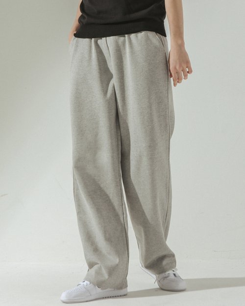 MUSINSA | WHOLOVESART Unisex Wide Leg Sweatpants Gray