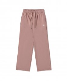 Signature relax wide pants - DUSTY PINK