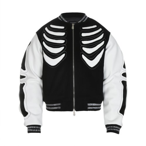 MUSINSA | SURGERY surgery bone cutting varsity jacket ver.2 black 