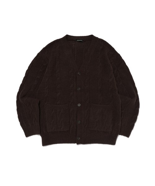 Свободный кардиган косами (Brown)