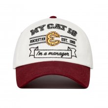 My cat is Rockstar Baseball cap (Heritage ver.) (Ivory/Burgundy)