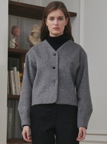Angora Wool Jacket - Gray