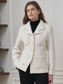 Boucle Wool Jacket - Ivory