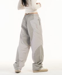 Rip panel back zip pocket Pants [Dove Grey] (기모안감)