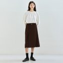 언에디트(ANEDIT) B Wool Classic Belt Skirt_Choco Brown