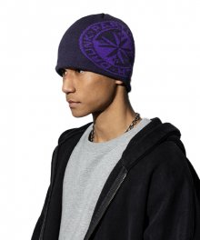 Knitted Logo Beanie (PURPLE)