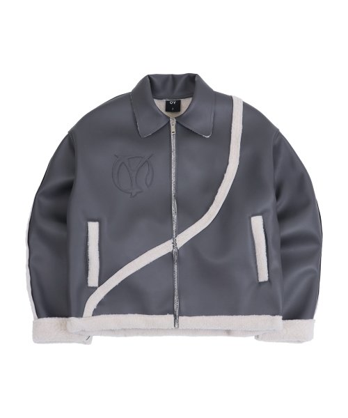 オーワイ(OY) CURVE LINE CUTTING MUSTANG JACKET-GREY – UNDERSTUDY CLUB