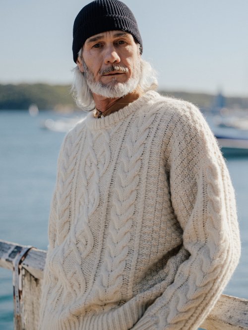 MUSINSA | SIENNE Old Father Sweater (Cream)