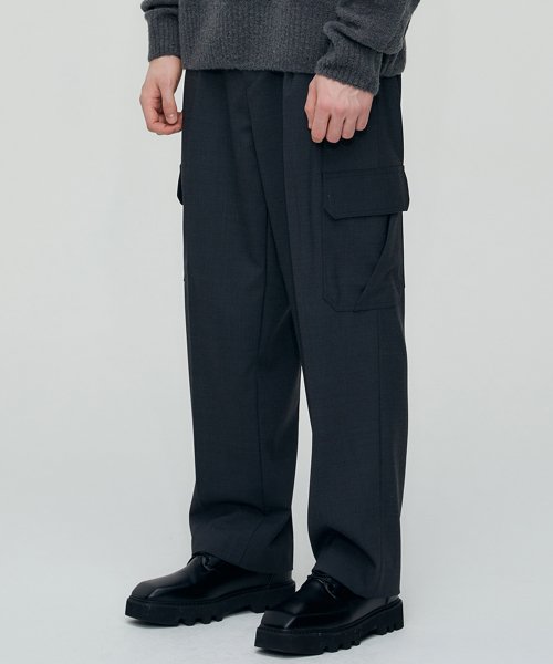 2-TUCK WOOL CARGO SLACKS