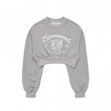 EXPERIMENT MUSHROOM CROP SWEAT SHIRT MELANGE