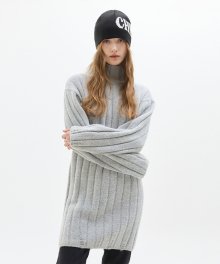 LX DAMAGE KNIT DRESS(GRAY)