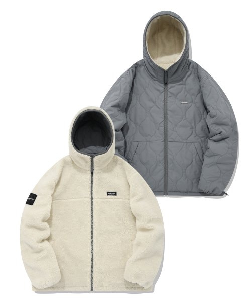 Hooded reversible sherpa jacket online