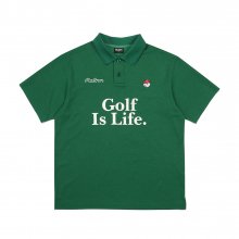 Golf is Life 스크립트 폴로 티셔츠 GREEN