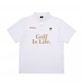 Golf is Life 스크립트 폴로 티셔츠 WHITE