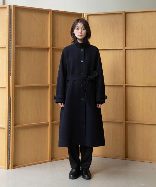 MUSINSA | ANOTHER OFFICE Women Motorcycle Coat (Dark Navy)