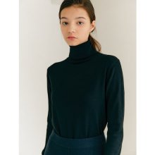 [basic] Turtle Neck Knit Pullover  Black