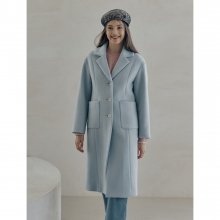 Wool Feminine Coat  Sky blue