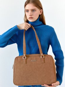 [리퍼브] Trapezoid Shoulder Bag (suede)(brown)