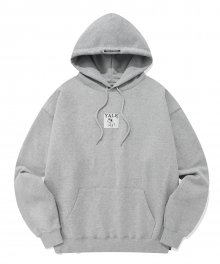 SQUARE LABEL HOODIE GRAY