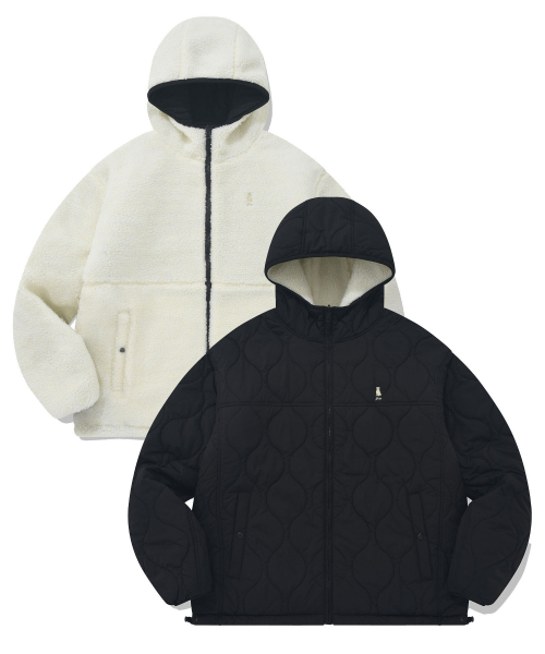 Reversible boa quilted coat - Unisex BRIEFING BOA QUILTED