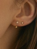멕코이(MCCOII) 14k U curve pearl ball earring(1EA/2size)