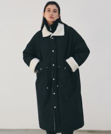 NICOLE FLEECE LONG PARKA_BLACK