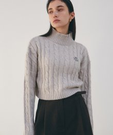 NICOLE HALF NECK CROP KNIT_INDI BEIGE