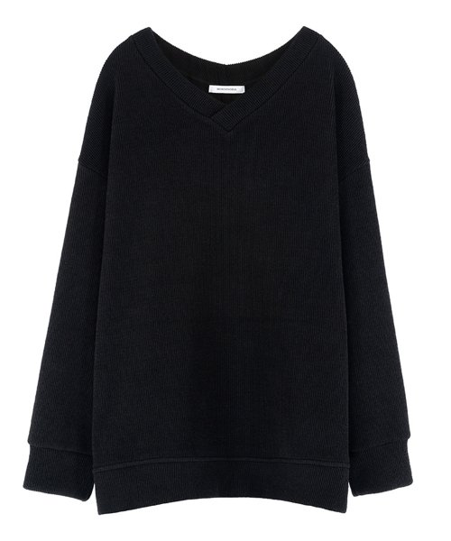 Black v neck deals sweater