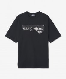 남성 워시 포프 반소매 티셔츠 - 블랙 / A085260JYYF9XX