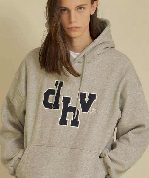 Худи DHV с вышивкой внизу [Melange Gray]
