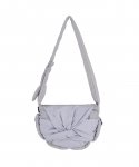 이우가마카라스(IUGAMAKARAS) Knotted Mini Padding Bag (Nylon-Silver)