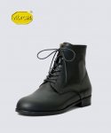 흰(HEENN) Side Zip Derby Boots . Black (W/ Vibram)