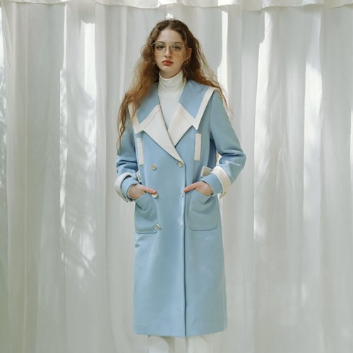 쎄무아듀(CEST MOIDEW) Cest_Diana mid-length High-end coat_LIGHT BLUE - 259,000 | 무신사 스토어