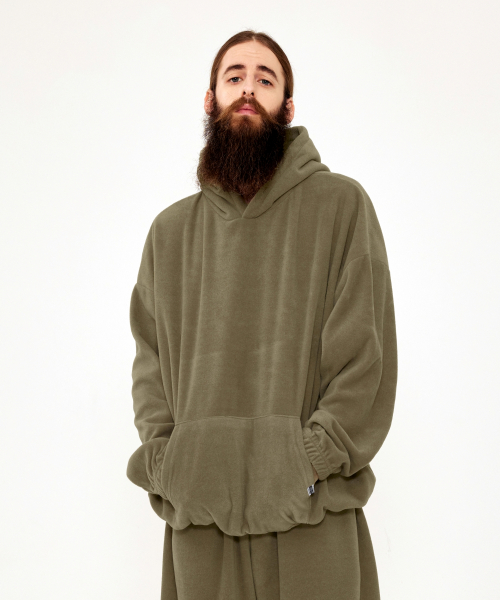 Флисовое худи оверсайз CB (Beige)