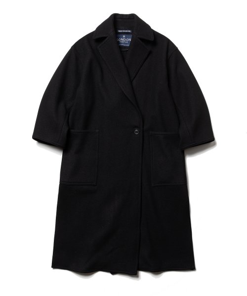 Slit Oversize Ladies Chester пальто - черный 6999