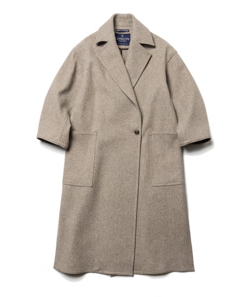 Slit Oversize Ladies Chester пальто - DK. Mushroom M228