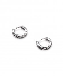 BA042 [Surgical steel] Twist chain earrings