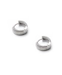 스칼렛또블랙(SCALETTOBLACK) BA043 [Surgical steel] Stripe texture earrings