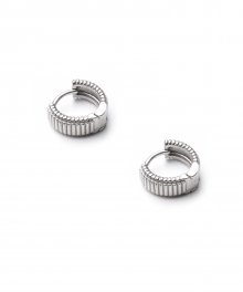 BA043 [Surgical steel] Stripe texture earrings