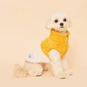 플로트(FLOT) 플러피후리스 민소매 콤비 집업 옐로우 강아지옷