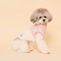 플로트(FLOT) 플러피후리스 민소매 콤비 집업 핑크 강아지옷