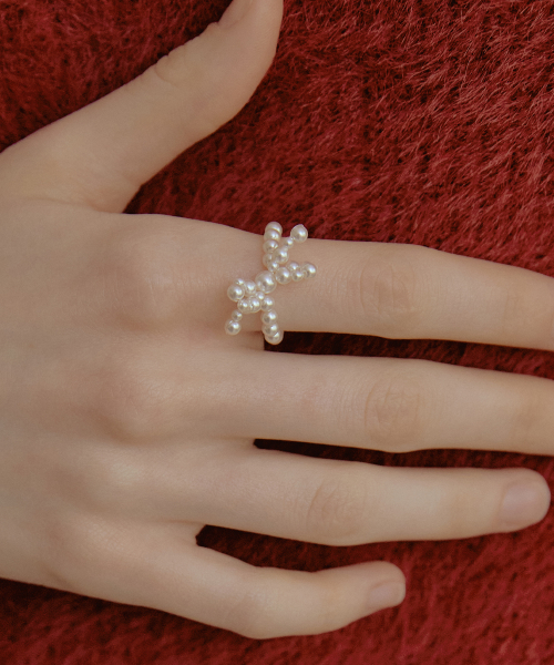 TATIANA - Lovely Pearl Ribbon Ring CR1821